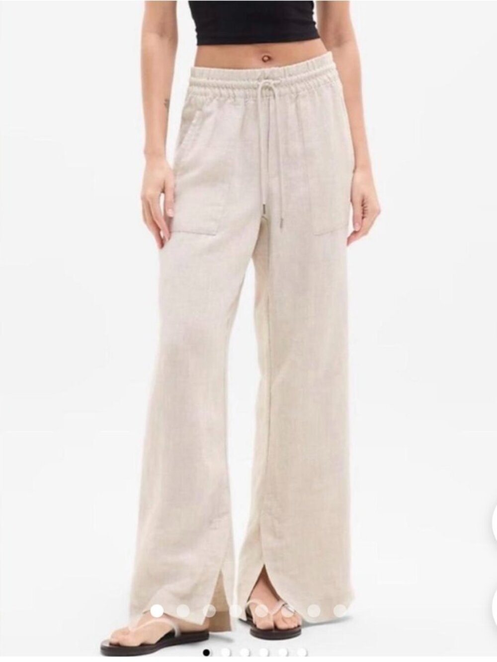 Athleta Retreat Linen wide leg pant